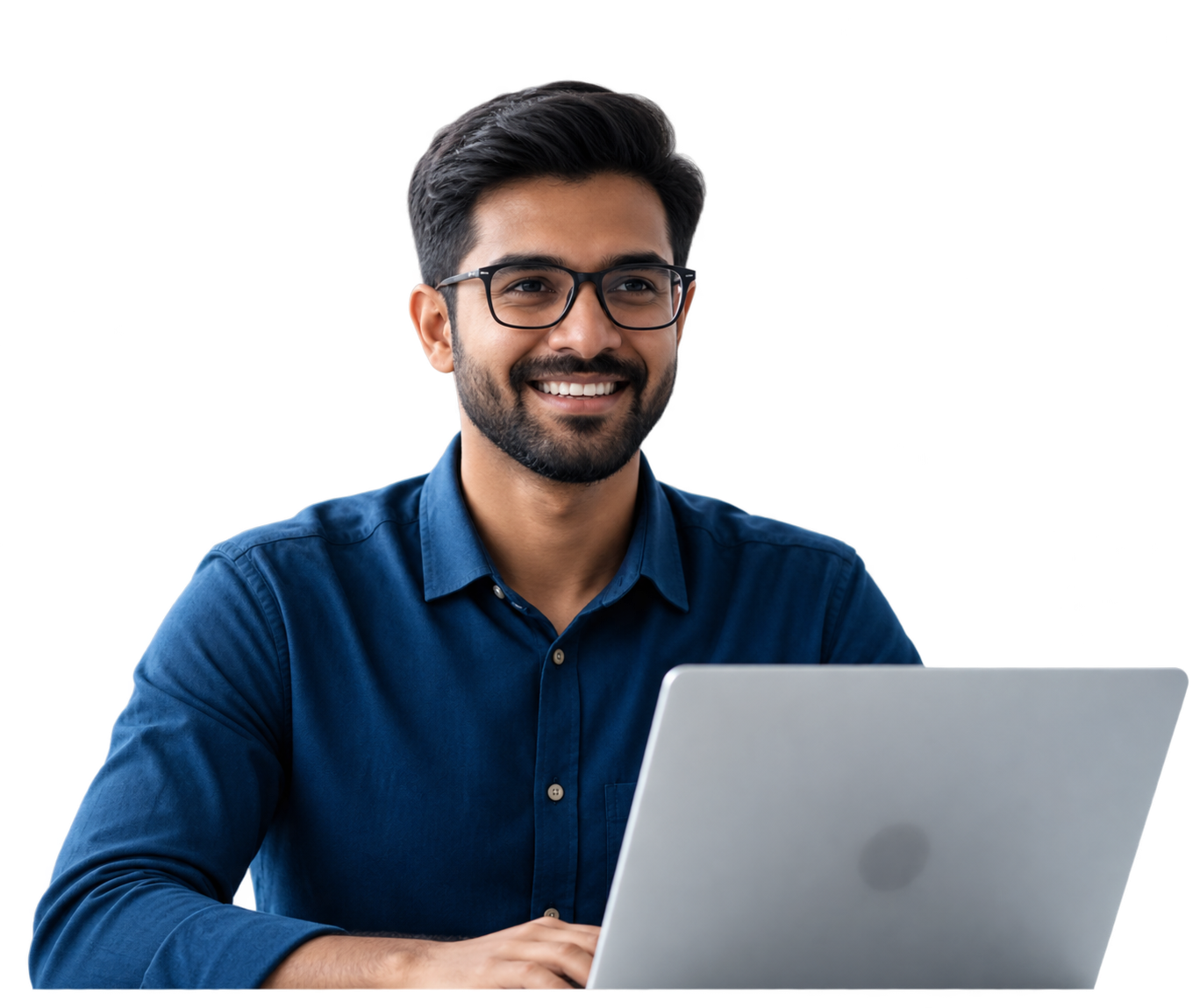 Learner working on a laptop